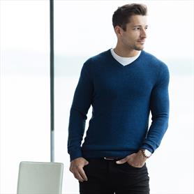 V-neck marl jumper Blue Marl 2 Extra Large