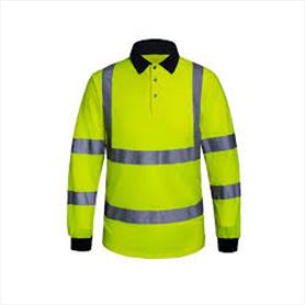 Aqua Classic Long Sleeve Hi-Vis Polo Shirt