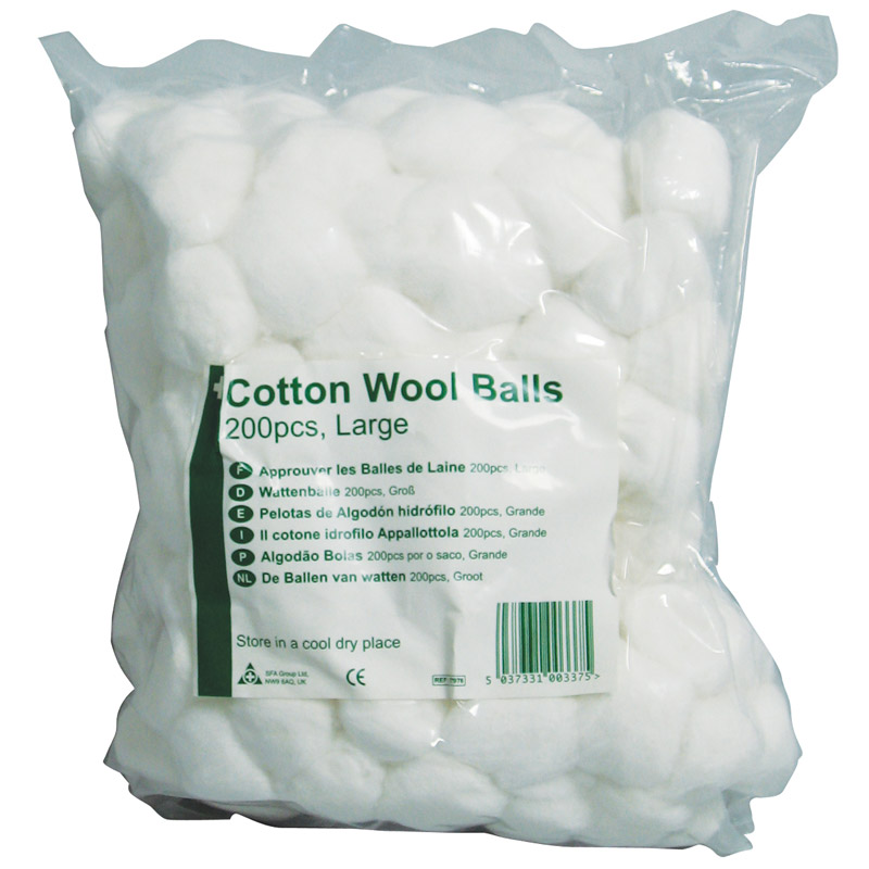 HypaCover Cotton Wool Balls, Large (Pack of 200)