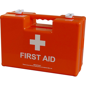 British Standard Compliant Deluxe Workplace First Aid Kits, Orange Case, Small