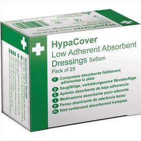 HypaCover Low Adherent Absorbent Dressing, 5x5cm (Pack of 10)