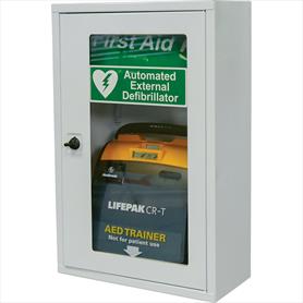 Defibrillator Wall Cabinet with Thumb Lock