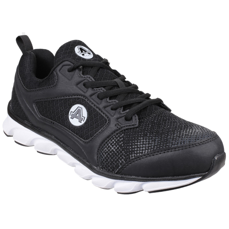 AS707 Lightweight Non Leather Safety Trainer Black