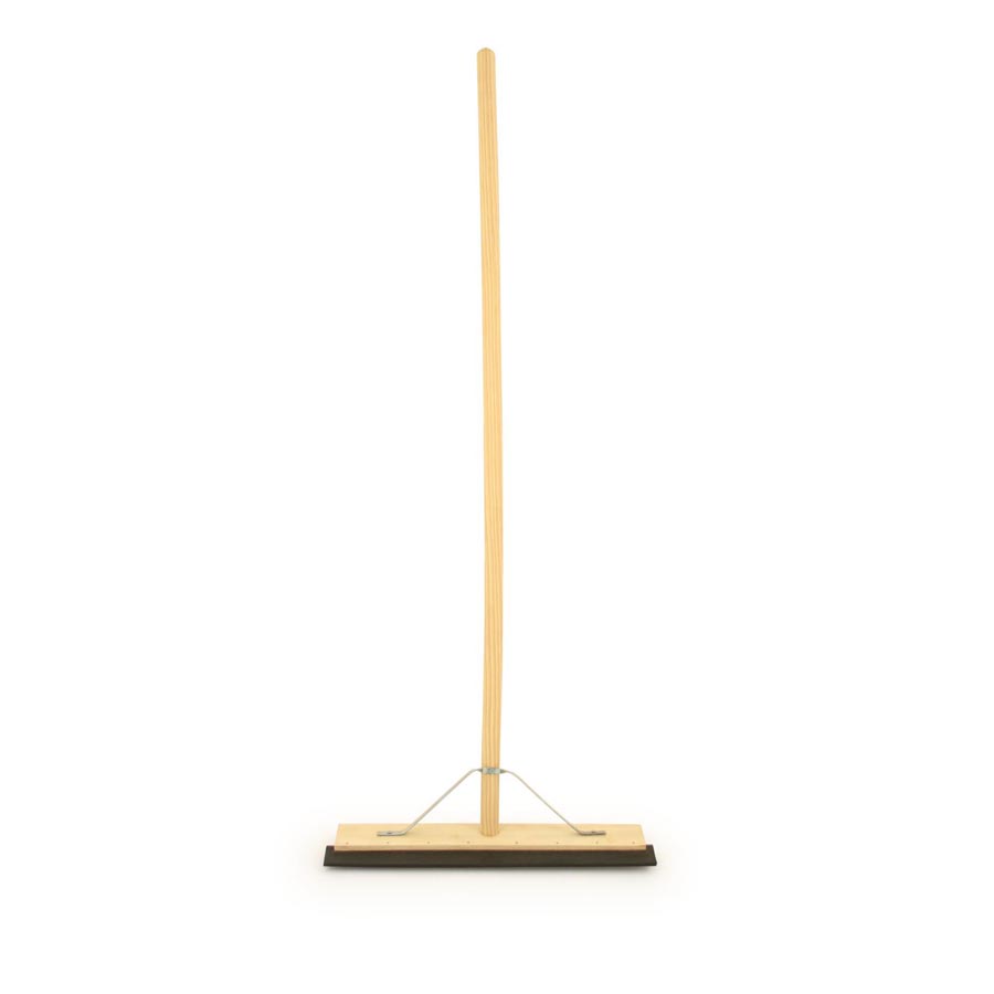 18" Wooden Floor Squeegee c/w 54" Wooden Handle & Metal Support Stay 