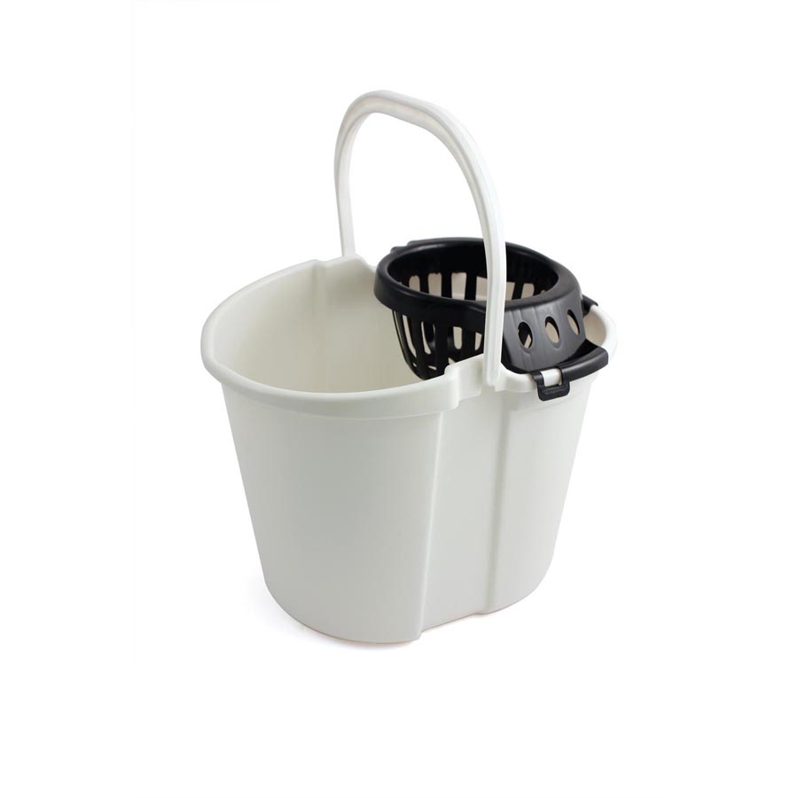 12 Litre Black and White Mop Bucket 