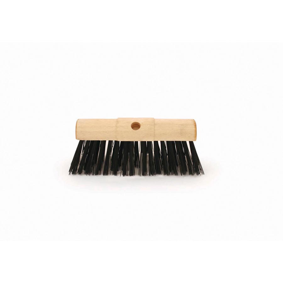 13" Stiff Black Pvc Saddleback Yard Broom Head 