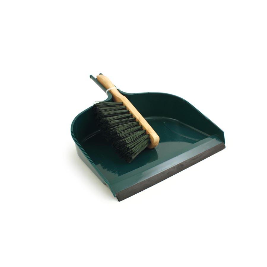 Large Heavy Duty Jumbo Dustpan & Stiff Pvc Handbrush Set