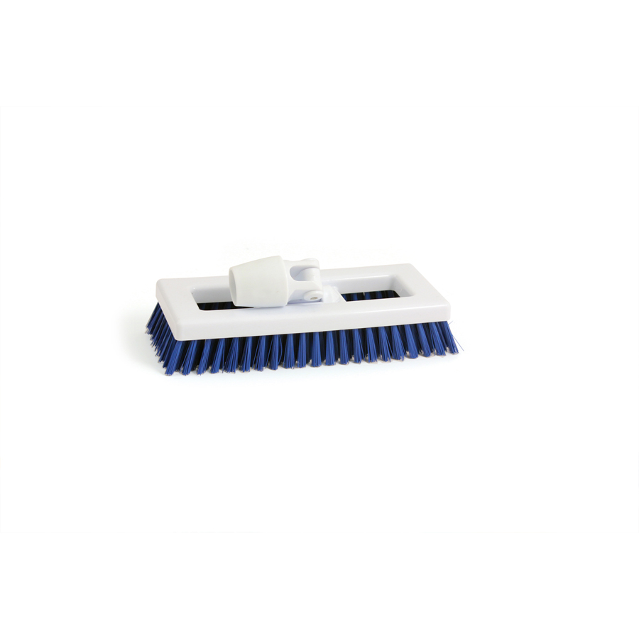 9" Stiff Hygiene Blue Bristle Deck Scrub Brush
