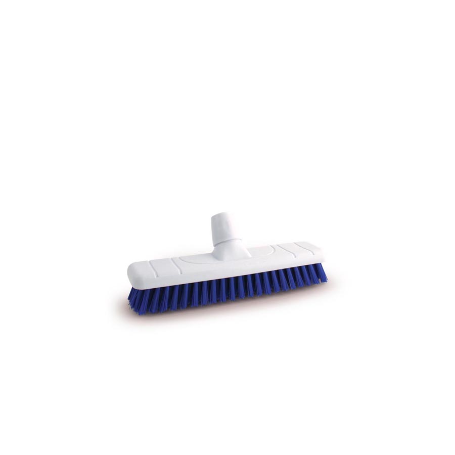 12" Stiff Hygiene Blue Deck Scrubber