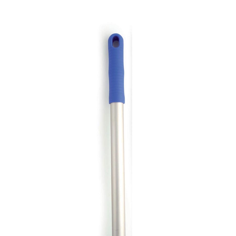 1400mm Aluminimum Handle with Colour Blue Cap and Kentucky Mop Clip 