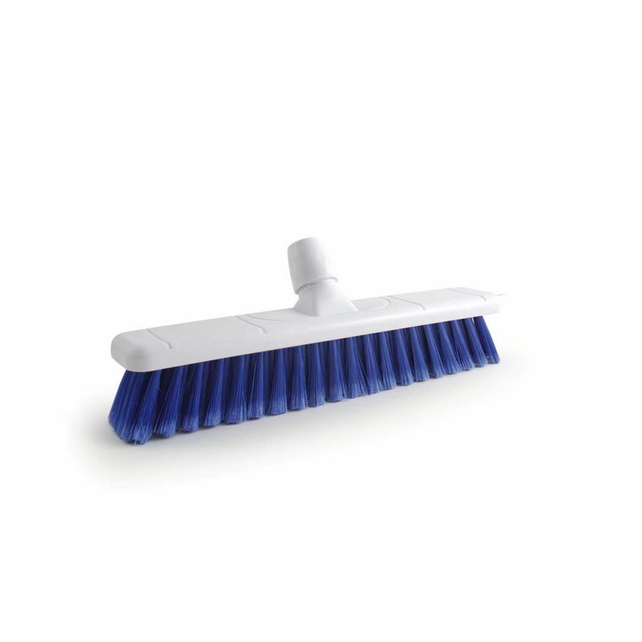 16" Soft Hygiene Blue Bristle Broom