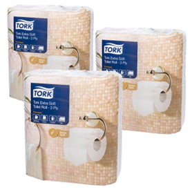 Tork Toilet Roll Extra Soft 3Ply White 165Sht (CS 40) 120340