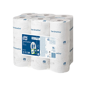 SmartOne Mini Toilet Roll 620 Sheet Wht 2Ply (CS 12) 472193