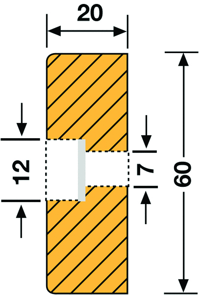 Foam Surface Protection - Rectangle - 1m length (3 pre-drilled holes)