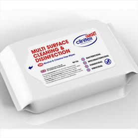Clinitex Multi Surface Disinfection Wipes (Virucidal) - Flow Pack