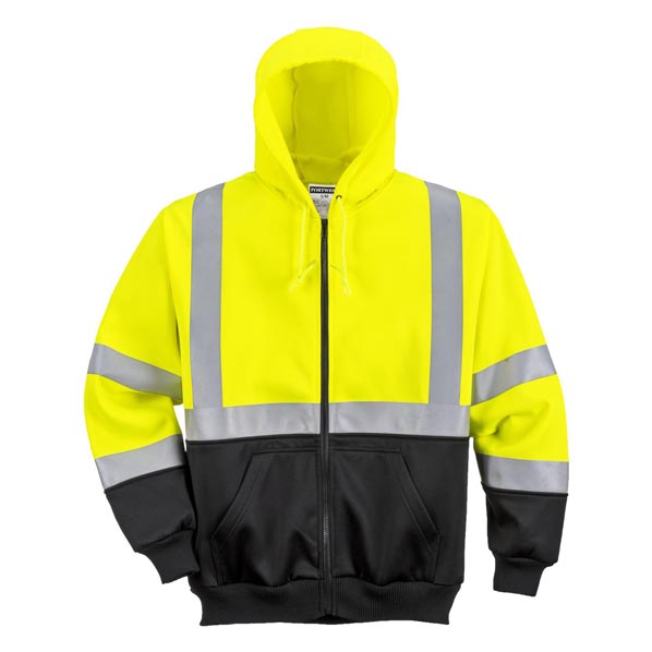 Hi-Vis Two-Tone Zipped Hoodie