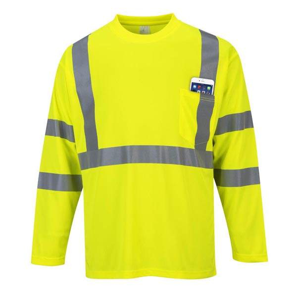 Hi-Vis Long Sleeve Pocket T-Shirt