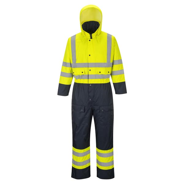 Hi-Vis Contrast Coverall - Lined