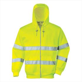 Hi-Vis Zip Front Hoodie