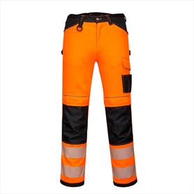 PW3 Hi-Vis Lightweight Stretch Work Trousers Orange/Black