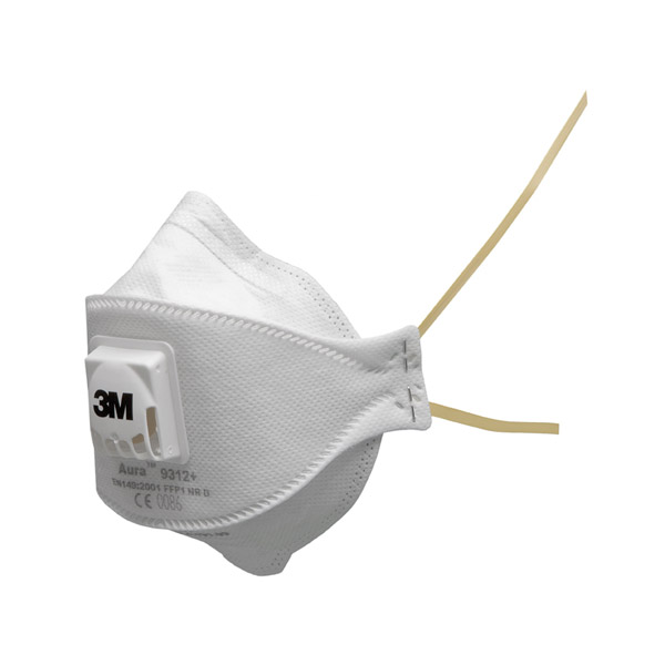 3M™ Aura™ 9312+ Flat-Fold Valved Dust/Mist Respirator