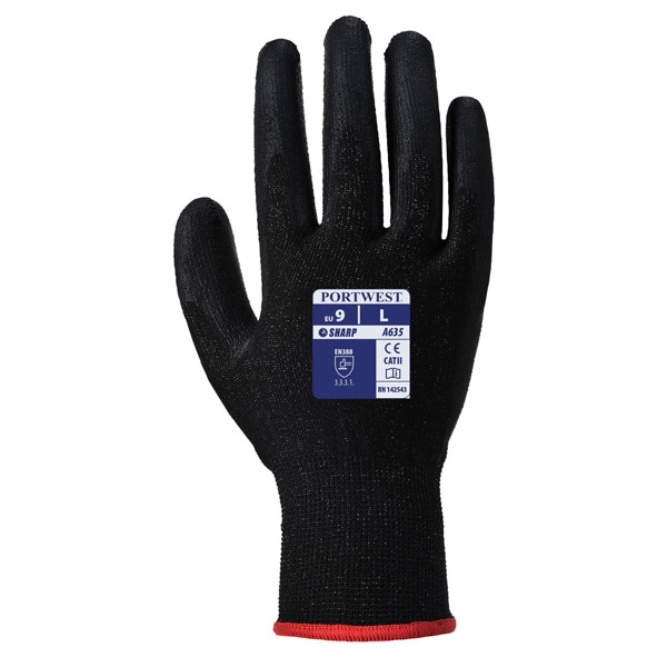 A635 - Economy Cut Glove Black