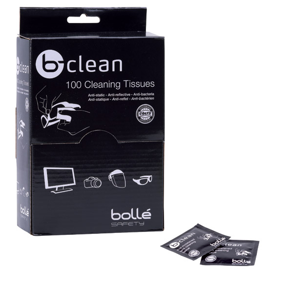 BOLLE B100 DISPENSER BOX OF 100 LENS CLEANING WIPES