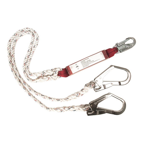 Double Lanyard With Shock Absorber