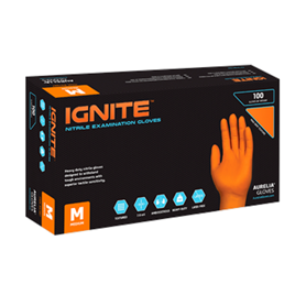 Aurelia Ignite Orange Nitrile Glove M