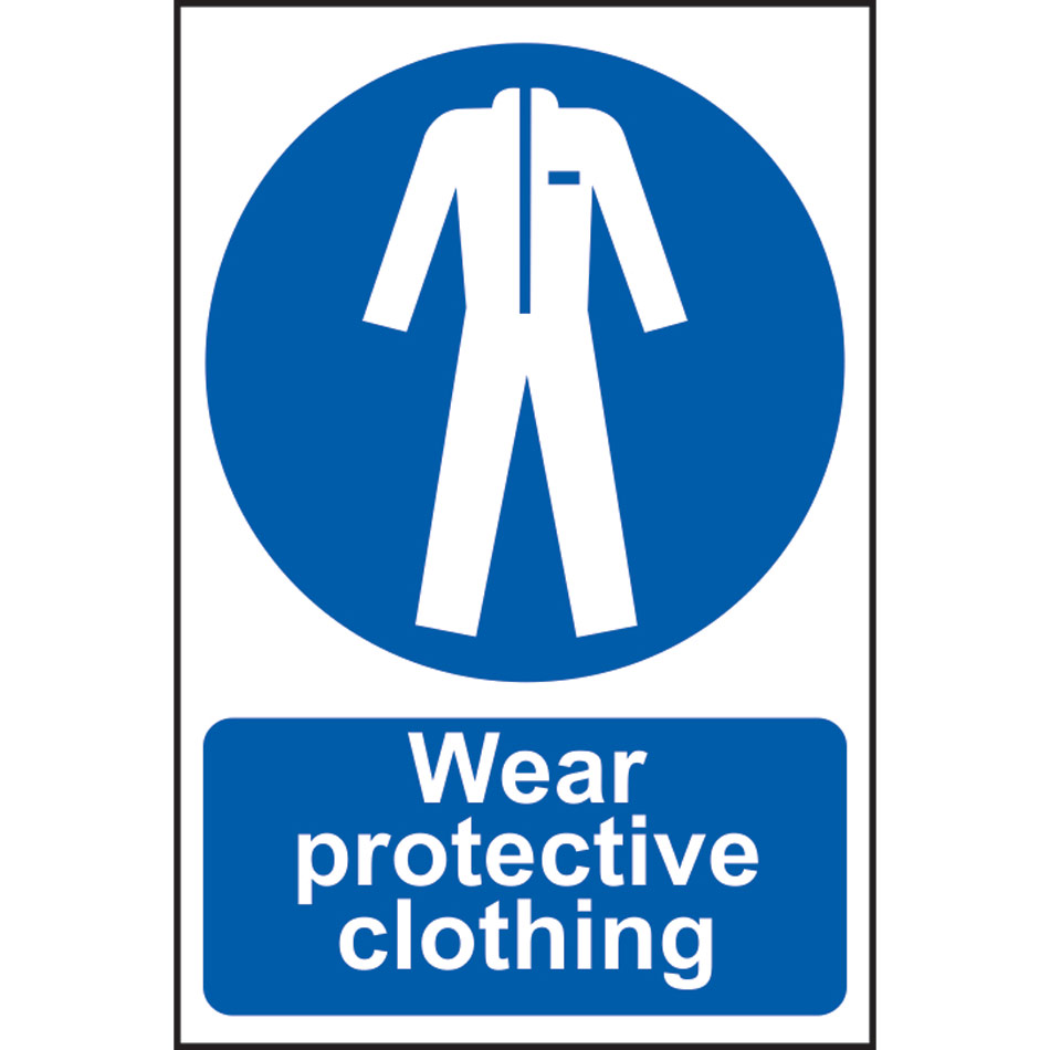 Wear protective clothing - PVC (200 x 300mm)