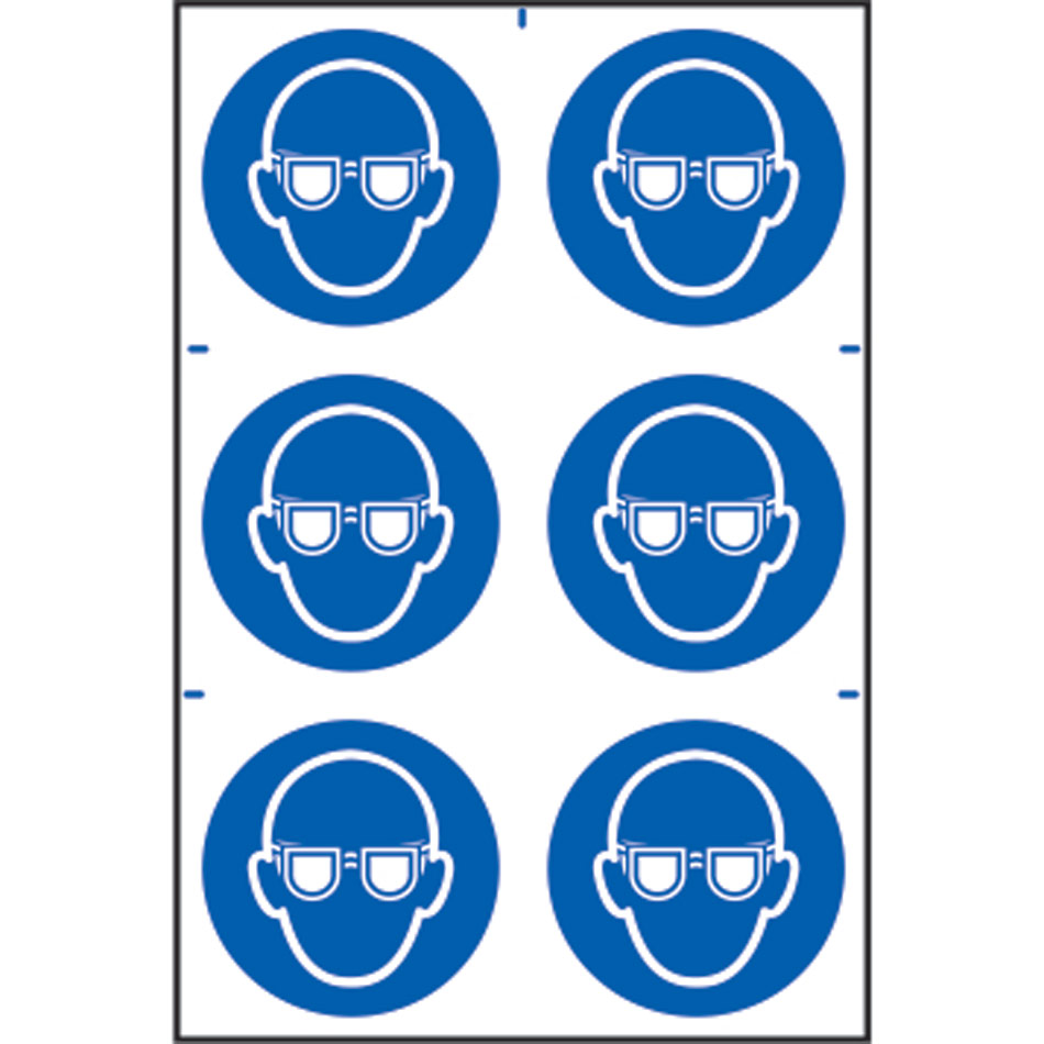 Eye protection symbols - PVC (200 x 300mm) 