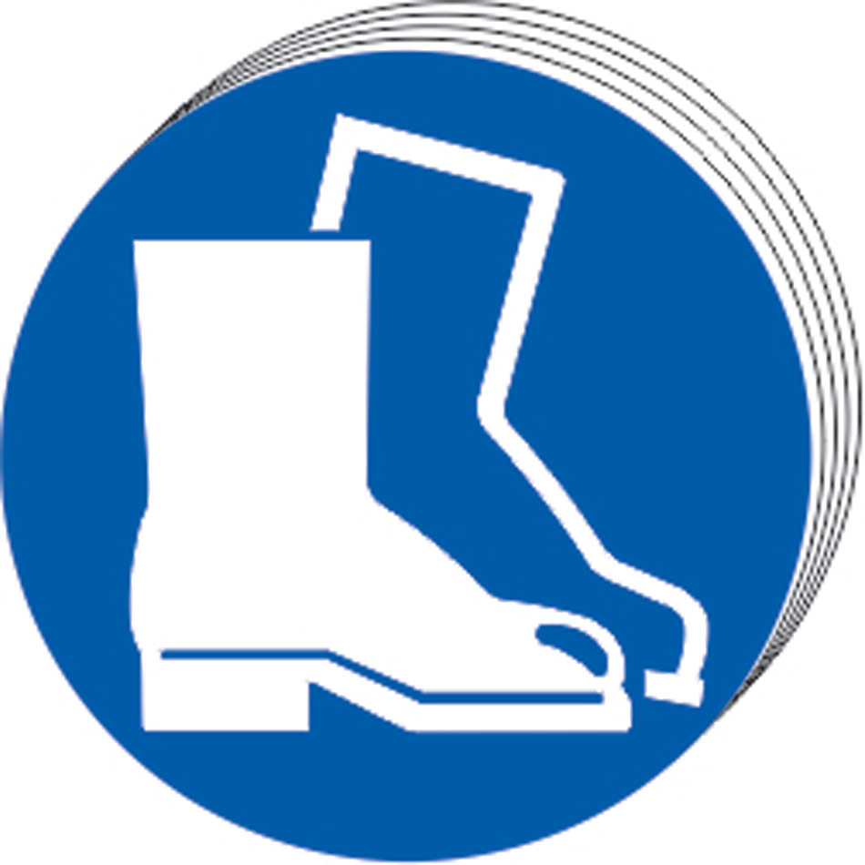 Wear protective footwear - SAV (100mm dia.) (Pack of 10)