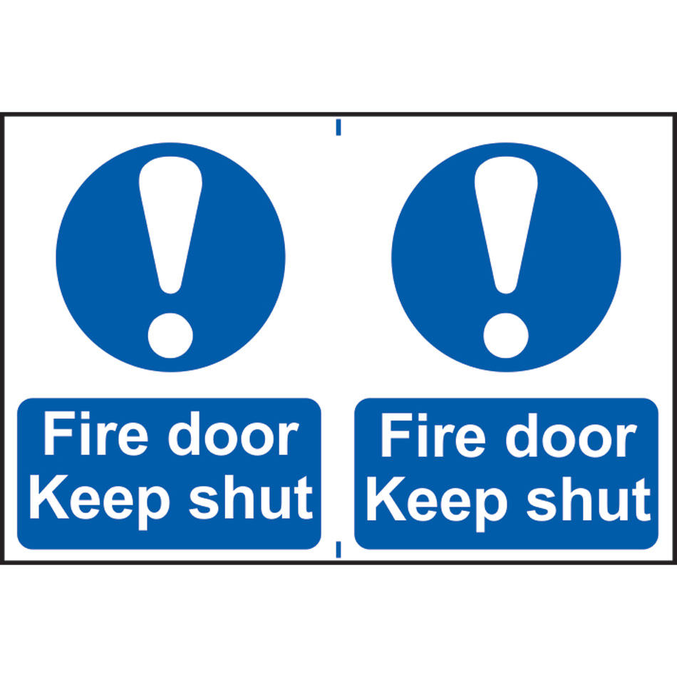 Fire door Keep shut - PVC (300 x 200mm) 