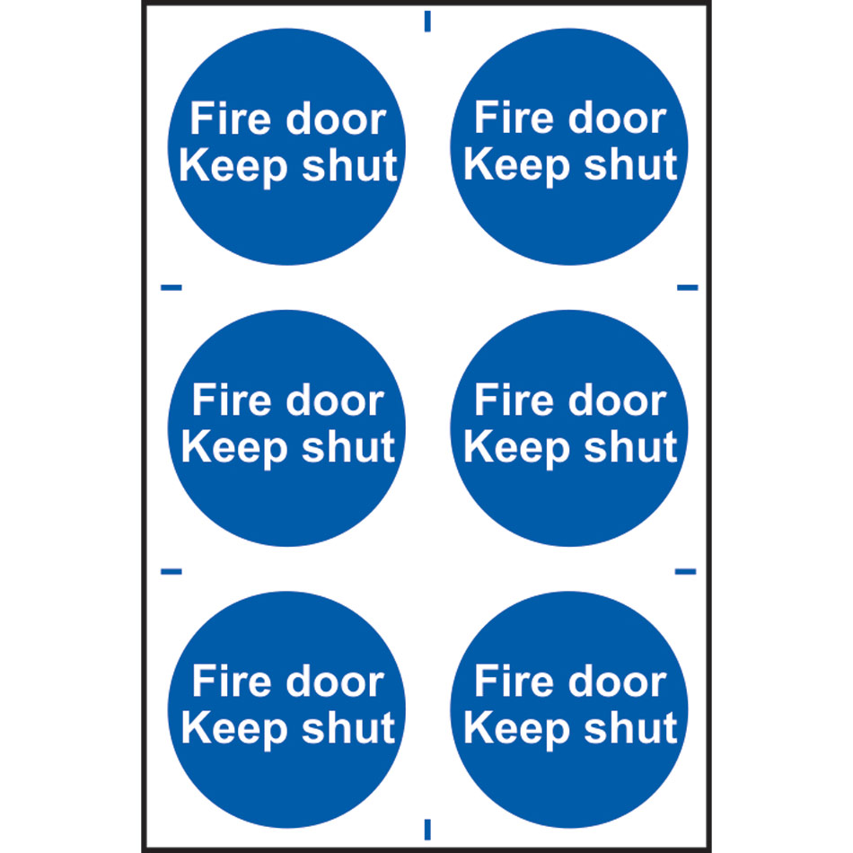 Fire door Keep shut - PVC (200 x 300mm) 