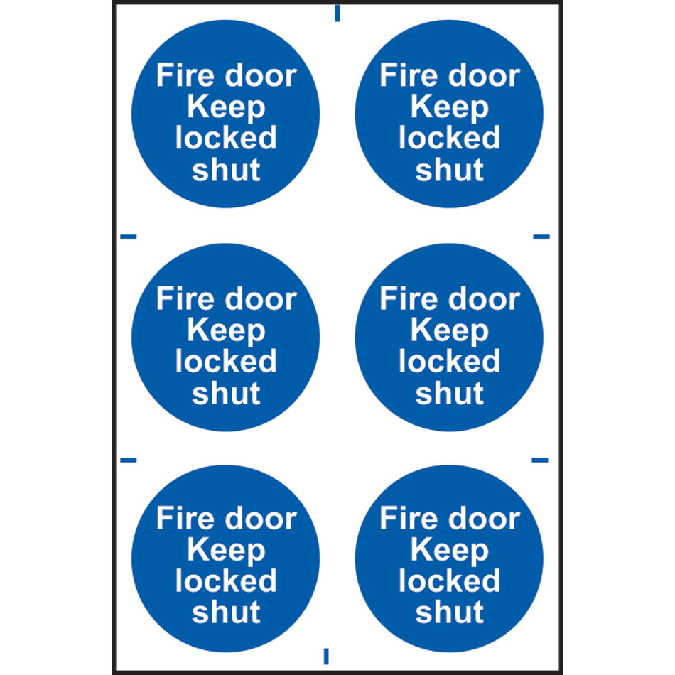 Fire door Keep locked shut - PVC (200 x 300mm) 