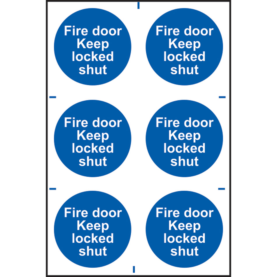 Fire door Keep locked shut - PVC (200 x 300mm) 
