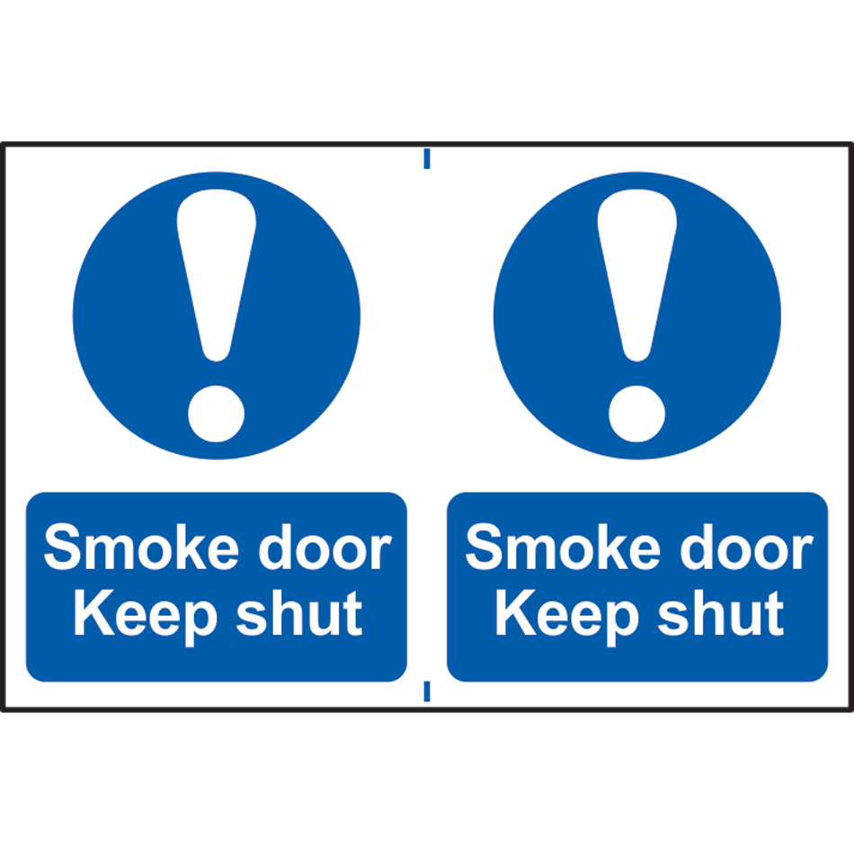 Smoke door Keep shut - PVC (300 x 200mm) 