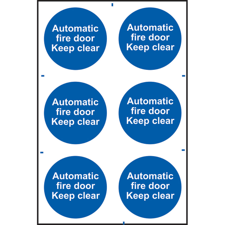 Automatic fire door Keep clear - PVC (200 x 300mm) 