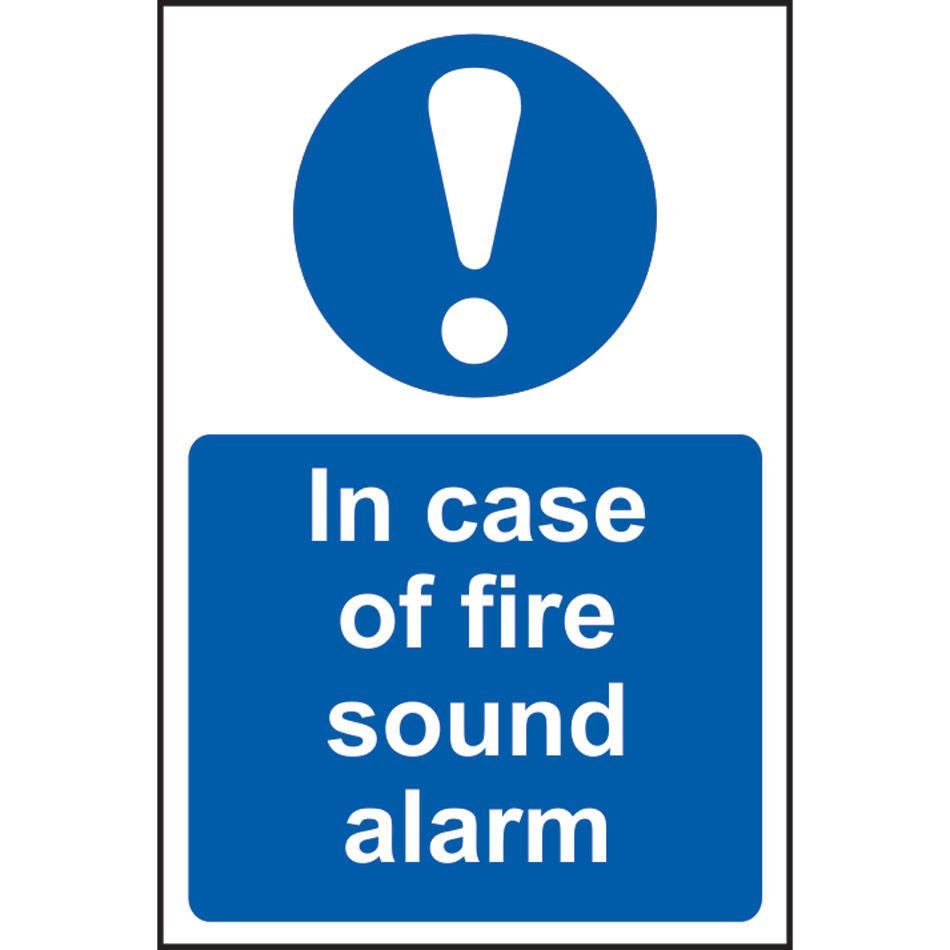 In case of fire sound alarm - PVC (200 x 300mm)