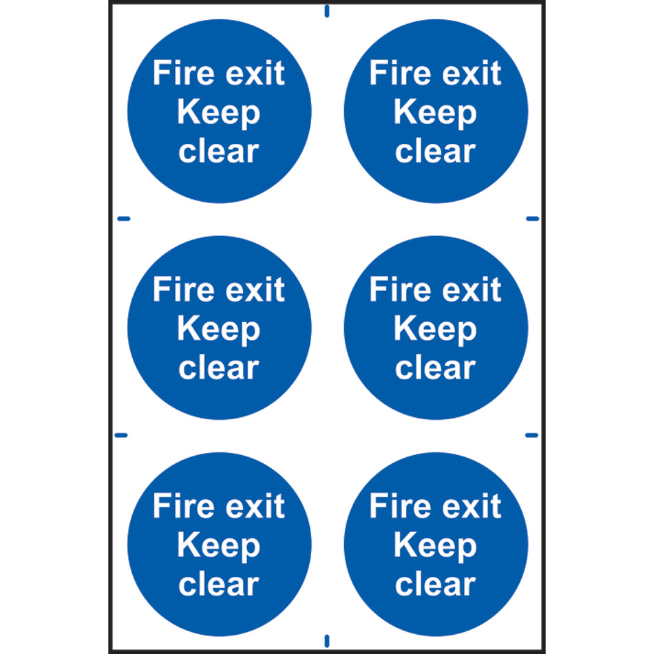 Fire exit Keep clear - PVC (200 x 300mm) 