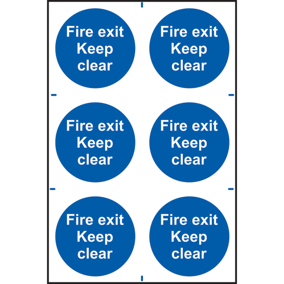 Fire exit Keep clear - PVC (200 x 300mm) 
