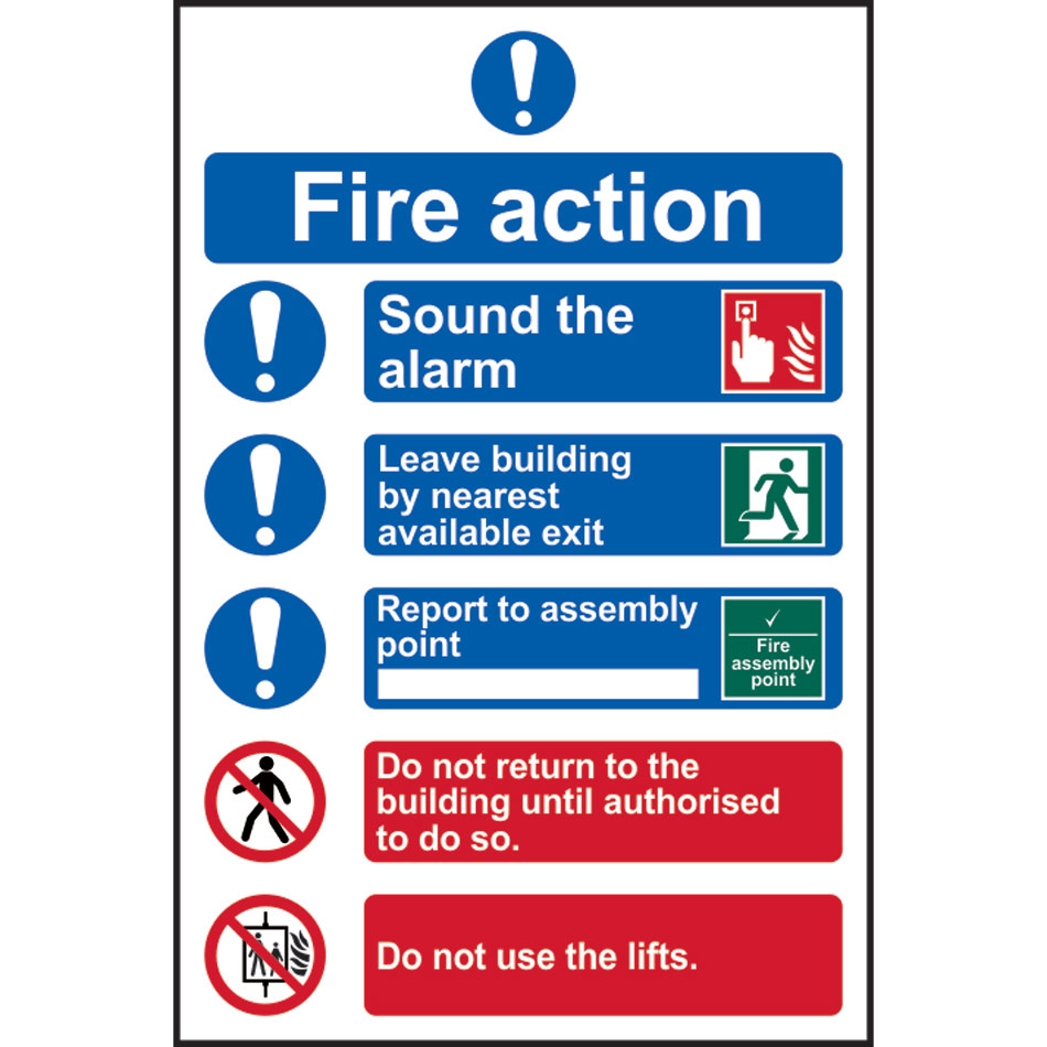 Fire action procedure - PVC (200 x 300mm)