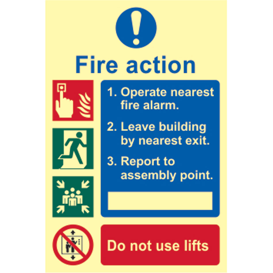 Fire action procedure - PHO (200 x 300mm)