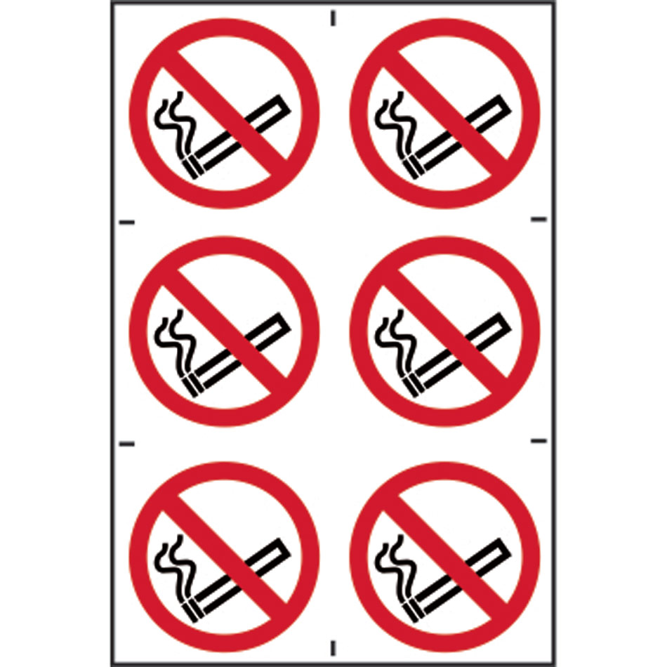 No smoking symbols - PVC (200 x 300mm) 