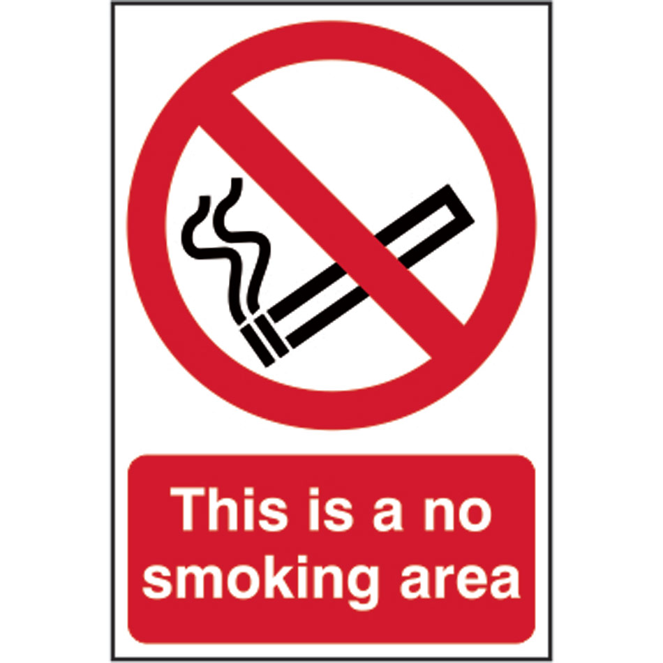 This is a no smoking area - PVC (200 x 300mm)
