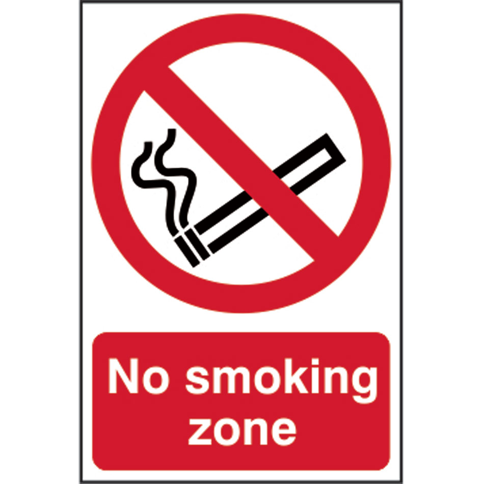 No smoking zone - PVC (200 x 300mm)