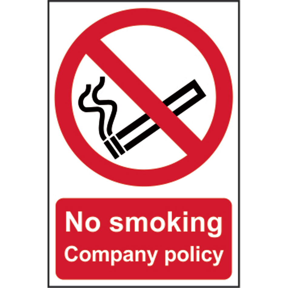 No smoking Company policy - PVC (200 x 300mm)