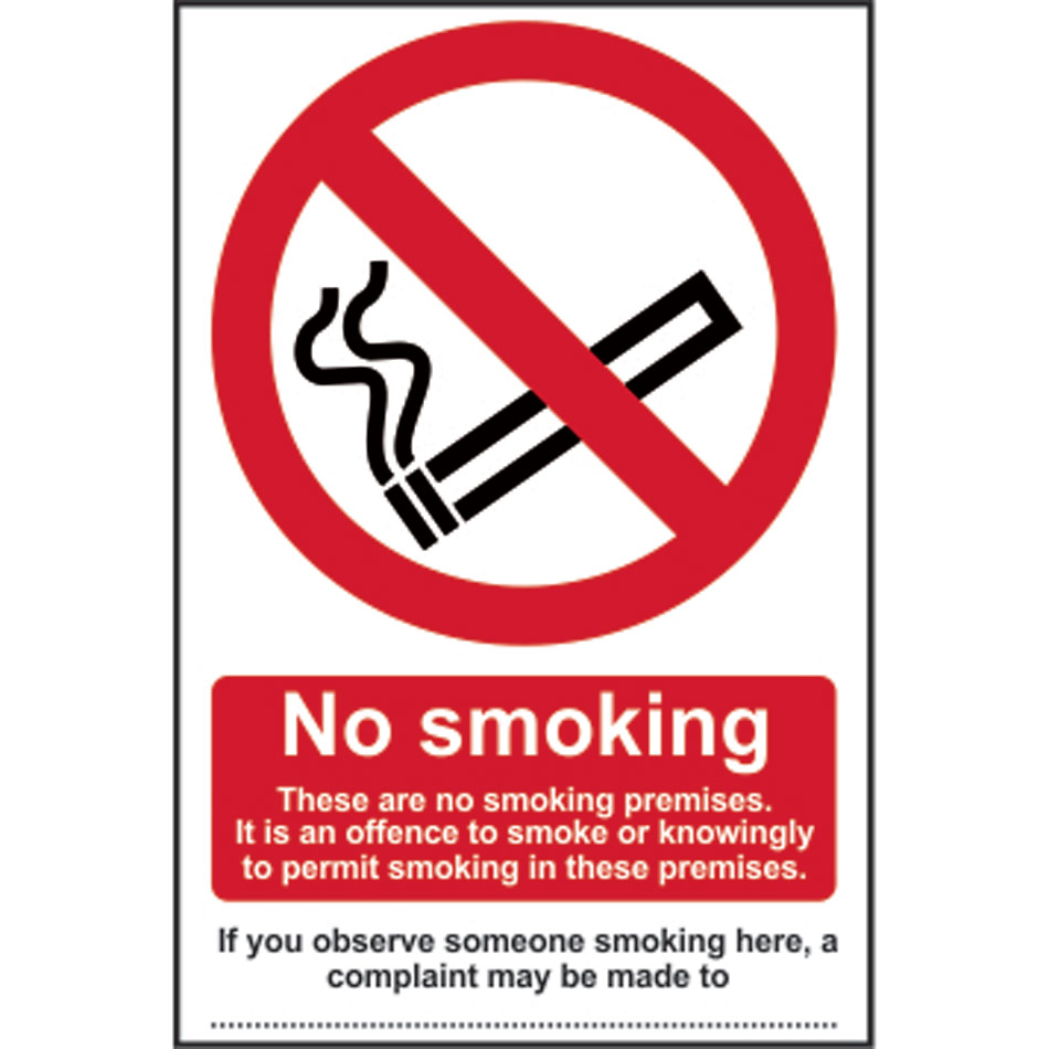 No smoking These are no smoking premises… - PVC (200 x 300mm)