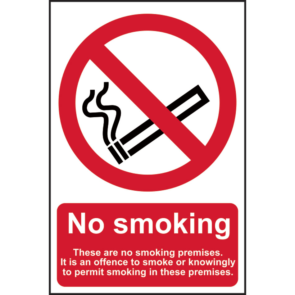No smoking These are no smoking premises - CLG (200 x 300mm)