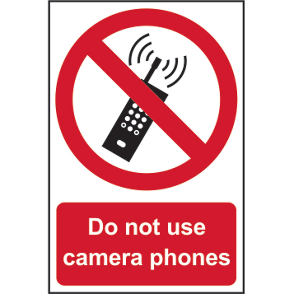 Do not use camera phones - PVC (200 x 300mm)